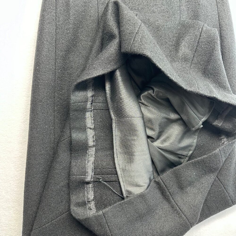 Banana Republic 100% Wool Sleeveless Maxi Dress Gown Vintage Size 2 Black Witchy - Picture 10 of 15